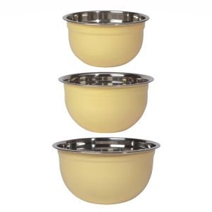 Now Designs by Danica Stainless Steel Mixing Bowls (Set of 3) | Matte Sunrise