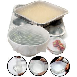 Norpro "Sili-Stretch" Square Silicone Bowl Covers (Set of 2)