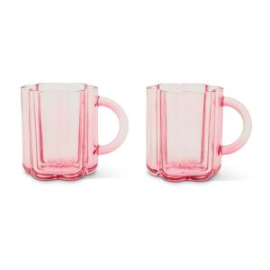 Core Home 2-Piece 16.5oz Flower Mug Set against a plain white background