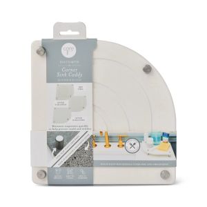 Core Home Corner Diatomite Sink Caddy | White