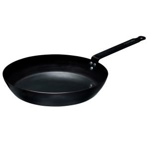 Browne Foodservice Thermalloy Black Carbon Steel Fry Pan | 10.2"