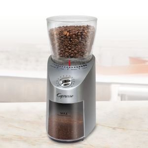 Capresso Infinity Plus Stainless Steel Conical Burr Coffee Grinder