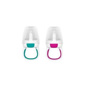 OXO Tot Silicone Self-Feeder (2-Pack) | Teal/Pink 