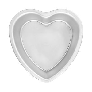 Fat Daddio's Heart Cake Pan with Removable Bottom | 8" x 3"