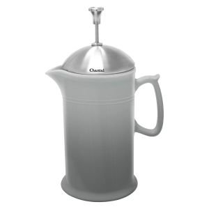 Chantal 28 Oz. Ceramic French Press with Stainless Steel Plunger | Fade Grey