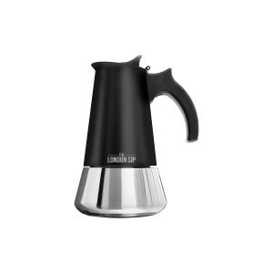 Escali London Sip 3 Cup Stainless Steel Espresso Maker | Matte Black