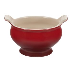 image shows Le Creuset 20oz Heritage Soup Bowl | Cerise against a blank, white background