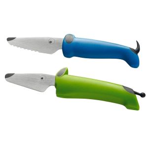 Kuhn Rikon Kinderkitchen® Dog Knife Set | Green & Blue 