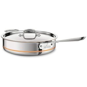 All-Clad Copper Core 5-Ply Bonded Stainless Steel 3 Qt Saute Pan with Lid