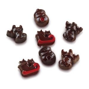 Cute winter themed chocolates made with Silikomart Choco Winter Chocolate Mold