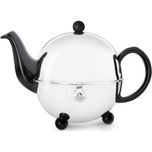 Bredemeijer 30oz Ceramic Teapot (Black & Stainless Steel)