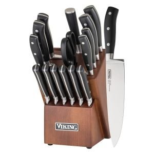 Viking 17 Piece German Steel Cutlery Set + Block