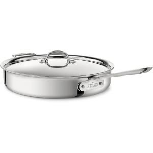 All-Clad D3 Stainless Steel 6 Qt Saute Pan With Lid