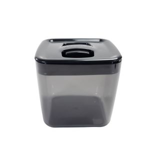 image shows Click Clack 1.5 Quart Cube Storage Container | Black against a blank, white background