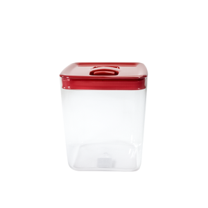 image shows Click Clack 3.5 Quart Cube Storage Container | Red against a blank, white background