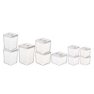 Click Clack Cube Storage Containers (10-Piece Set) | White