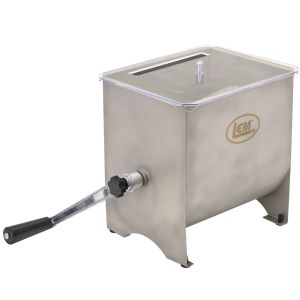 LEM Stainless Steel Meat Mixer 20lb Capacity Mixer w/ Plastic Cover