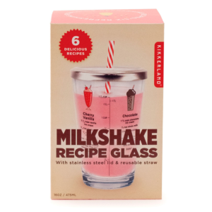Kikkerland Recipe Glass | Milkshake