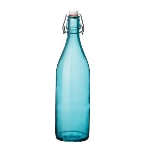 Bormioli Rocco 33.75oz Swing Top Giara Glass Bottle | Sky Blue
