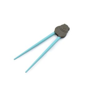 Learning Chopsticks with Case | Bear on a plain white background
