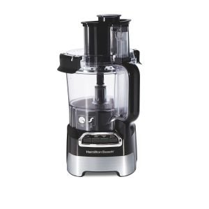 Hamilton Beach 10-Cup Stack & Snap Food Processor | Black & Stainless