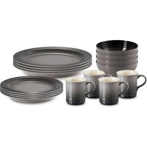 Le Creuset 16-Piece Dinnerware Set in Oyster Grey - PGWSV16-037F