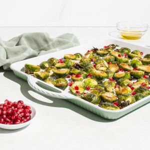 Nordic Ware Cardamom™ 12"x15" Baking Sheet with Brussels Sprouts