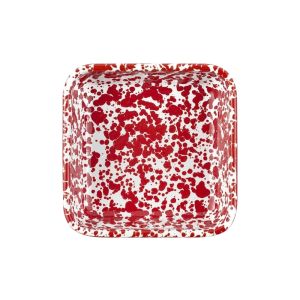 Crow Canyon Small Square Tray | Red Marble