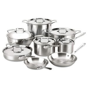 All-Clad D5 Brushed Stainless Steel 14-Piece Cookware Set
