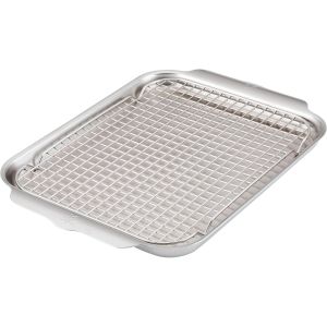  image shows Hestan Provisions OvenBond Tri-ply 2-Piece Sheet Pan with Rack | Medium against a blank, white background
