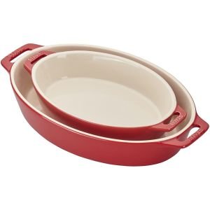 Staub 2-Piece Oval Baking Dish Set | Cherry