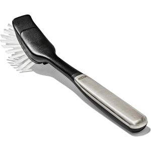 image shows OXO Stainless Steel Dish Brush with Replaceable Head  against a blank, white background