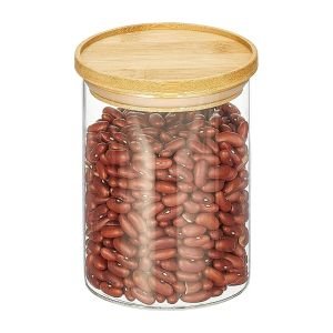 mDesign Home + Sort Stackable Glass Canister - Medium