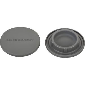 image shows Le Creuset Mill Caps (Set of 2) | Oyster  against a blank, white background