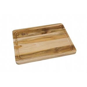 image shows Lipper International Teak Edge Grain Cutting Board | Large against a blank, white background