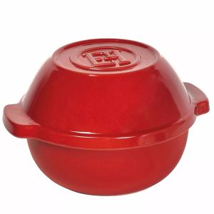 Emile Henry Ceramic Bread/Potato Cooker | Burgundy