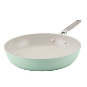 KitchenAid Hard Anodized Ceramic 12.25" Open Frying Pan | Pistachio