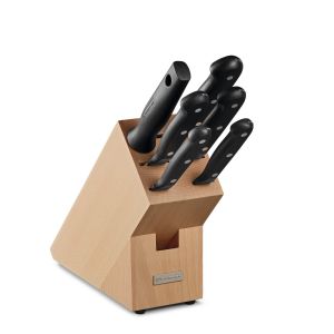 WÜSTHOF Gourmet 7-Piece Knife Block Set | 7-Slot Beech Block 