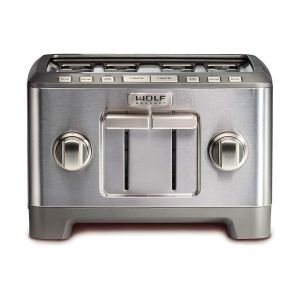 Wolf Gourmet 4 Slice Toaster | Silver Knobs