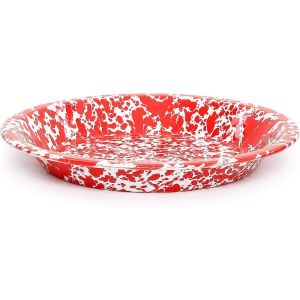 Crow Canyon 10" Pie Plate | Red Marble