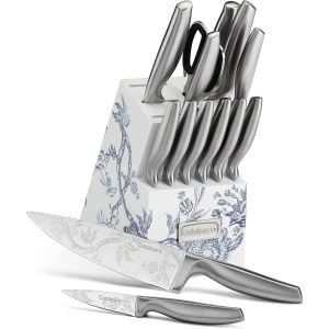 Cuisinart Caskata Collection 15-Piece Stainless Steel Hollow Handle Knife Block Set 