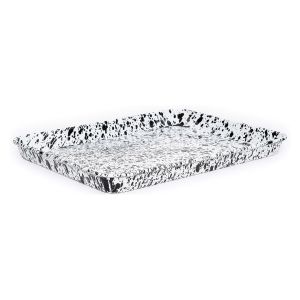 image shows Crow Canyon Jelly Roll/Large Rectangle Tray | Black against a blank, white background