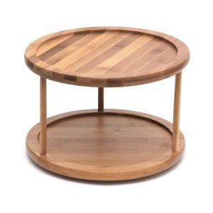 Lipper International 2-Tier Turntable | Bamboo
