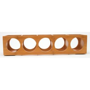 Lipper International Stacking 5-Bottle Wine Rack | Bamboo