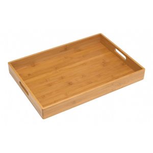 image shows Lipper International Bamboo Solid Tray against a blank, white background