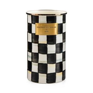 image shows MacKenzie-Childs Courtly Check® Utensil Holder against a blank, white background