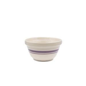image shows Ohio Stoneware 8in Dominion Mixing Bowl Lilac Stripe  against a blank white background
