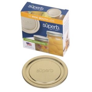 SUPERB Wide Mouth Canning Lids - Box of 12