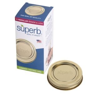SUPERB Regular Mouth Canning Lids with Bands | Box of 12