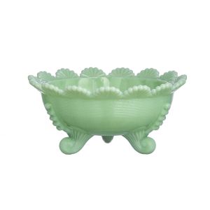 Mosser Glass Footed Berry Bowl | Jadeite 